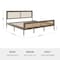 Martha Stewart Jax King Size Solid Wood Platform Bed w/Rattan Headboard and Footboard, Brown Gray MG-090022-K-WOAK-MS - alternate 5
